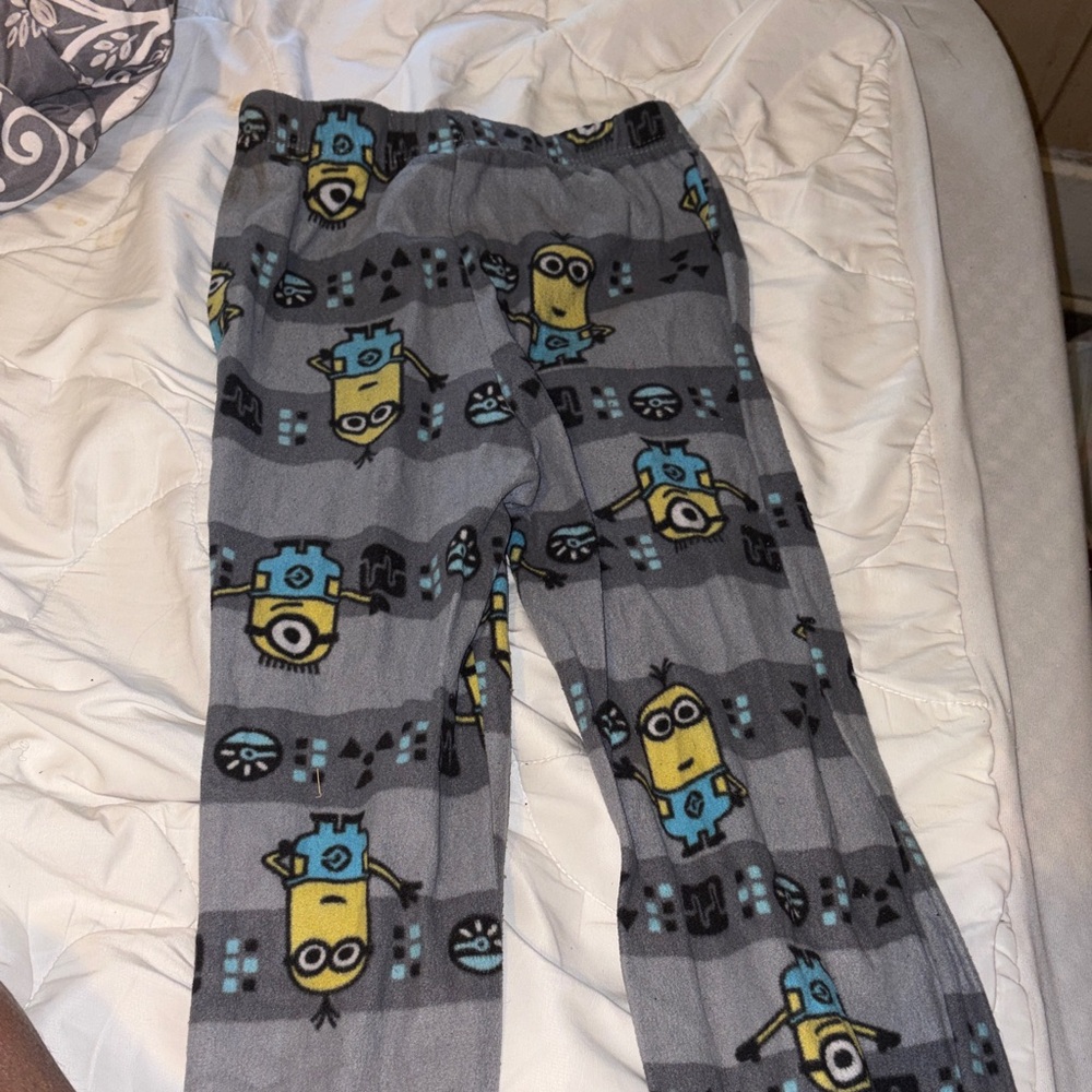 Kids Gray Minion Pajama Pants